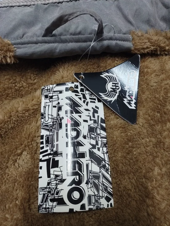 Mad Hero Gray Quilted Jacket Mens Sz XL Corduroy Collar Fleece Lined Button NWT - Picture 7 of 9